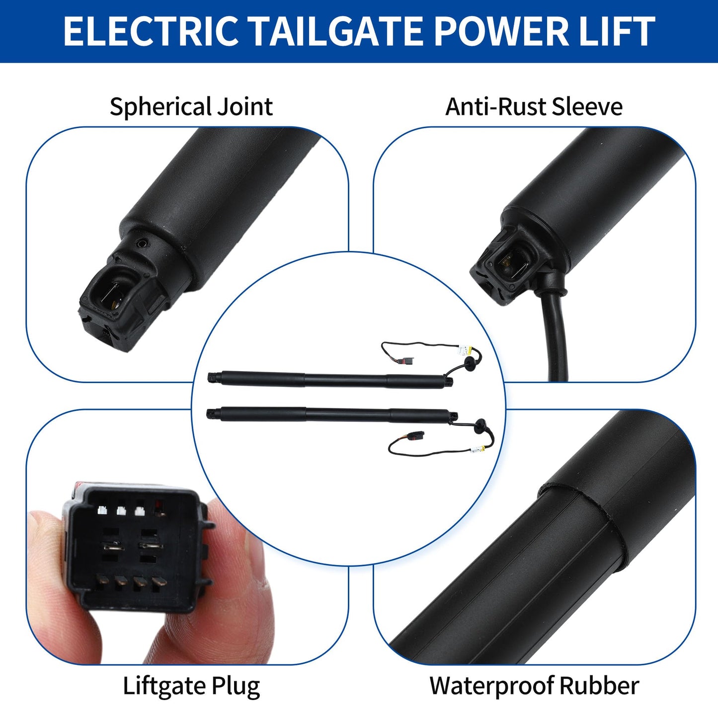 X AUTOHAUX Rear Left Right Tailgate Power Lift Support for Volvo XC60 3.2/T5/T6 Sport Utylity 2012-2017 Liftgate Power Hatch Shock Strut No.31386705/31386706 Electric Trunk Power 1 Pair
