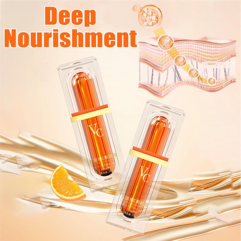 XIRUJNFD Vitamin C Makeup Tone Up Cream, Five Vitamin C Tone-Up Cream, Multi 4-In-1 Face, Concealer, Face Primer and Makeup (5)