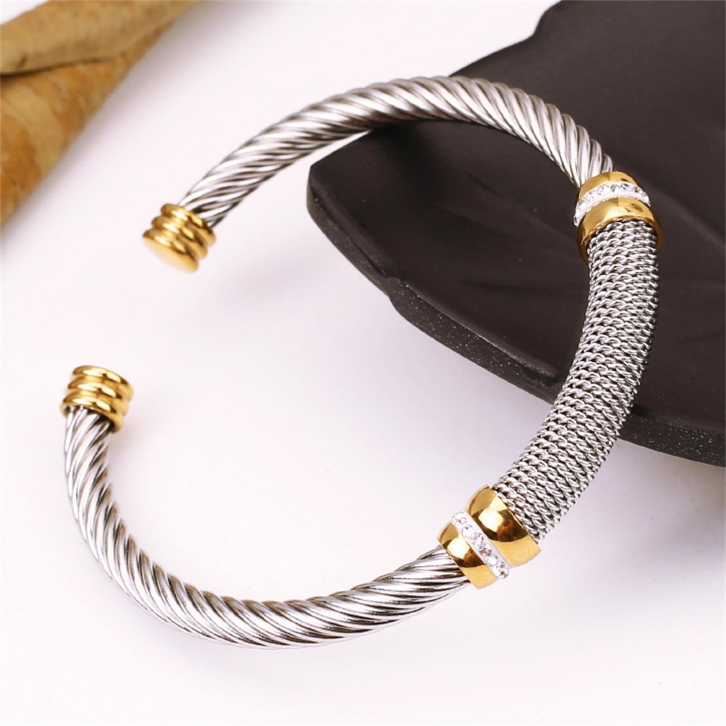 925 Sterling Silver Bracelet for Women Silver Bangle Bracelet for Men Open Cuff Bangle Bracelet Twisted Cable Wire Bracelet Simple Open Bangles Cuff Jewelry for Women Birthday Valentine Gift
