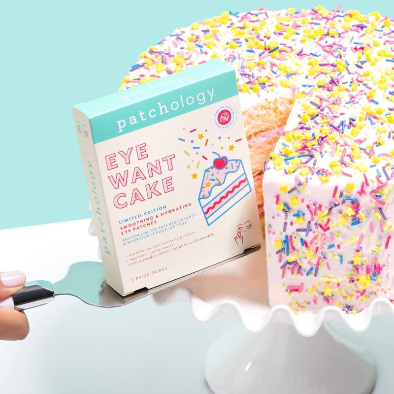 Patchology Eye Want Cake Hydrating Eye Patches - Soothe Puffy Eyes & Dark Circles | 5-Pack Birthday Cake Masks