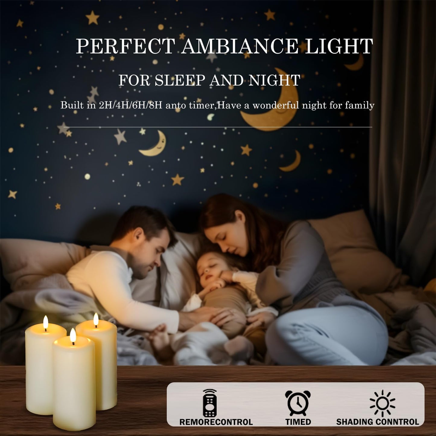 Hinabichan Flameless Candles Battery Operated with Remote and 2/4/6/8 H Timer, 6pcs Flickering Fake Electric Candles for Festival Home Party Decor (D3 x H 6") (Ivory)"