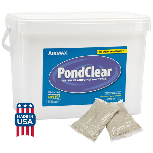 Airmax PondClear Packets, Beneficial Bacteria & Enzyme Clarifier Treatment with Ecoboost PRx, Clear & Clean Pond & Lake Water, Safe for Fish, 96 Count