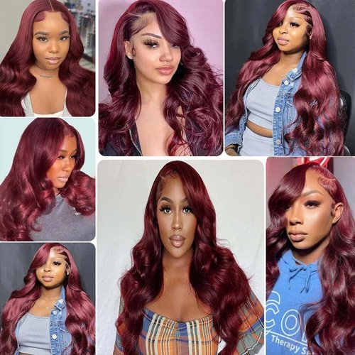 Condescension Bundles Human Hair 20 22 24" inch Burgundy 99J Body Wave Human Hair Bundles Wine Red Burgundy Unprocessed Quick Weave for Black Women