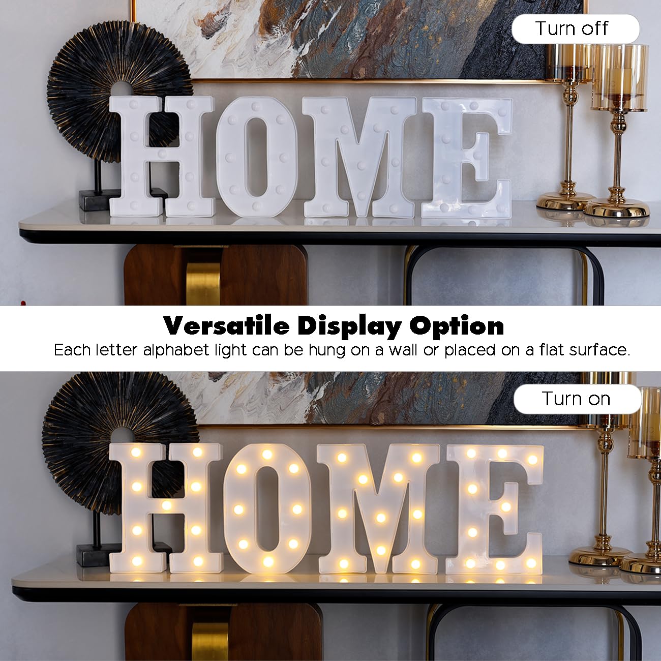 DyingSwan Small Led Marquee Letters, Light Up Letters, 8.58 Inch Led Letter Lights, Battery Powered Lighted Sign for Table, Party, Birthday, Christmas Decor (Letter &)