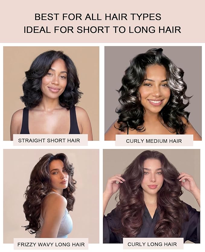 Littles Heatless Curls Overnight Rods - Upgraded Directional Grip Velvet Heatless Hair Curler to Sleep in No Heat Heatless Curling Flexi Rods Foam Hair Rollers for Blowout Look Long & Short Hair