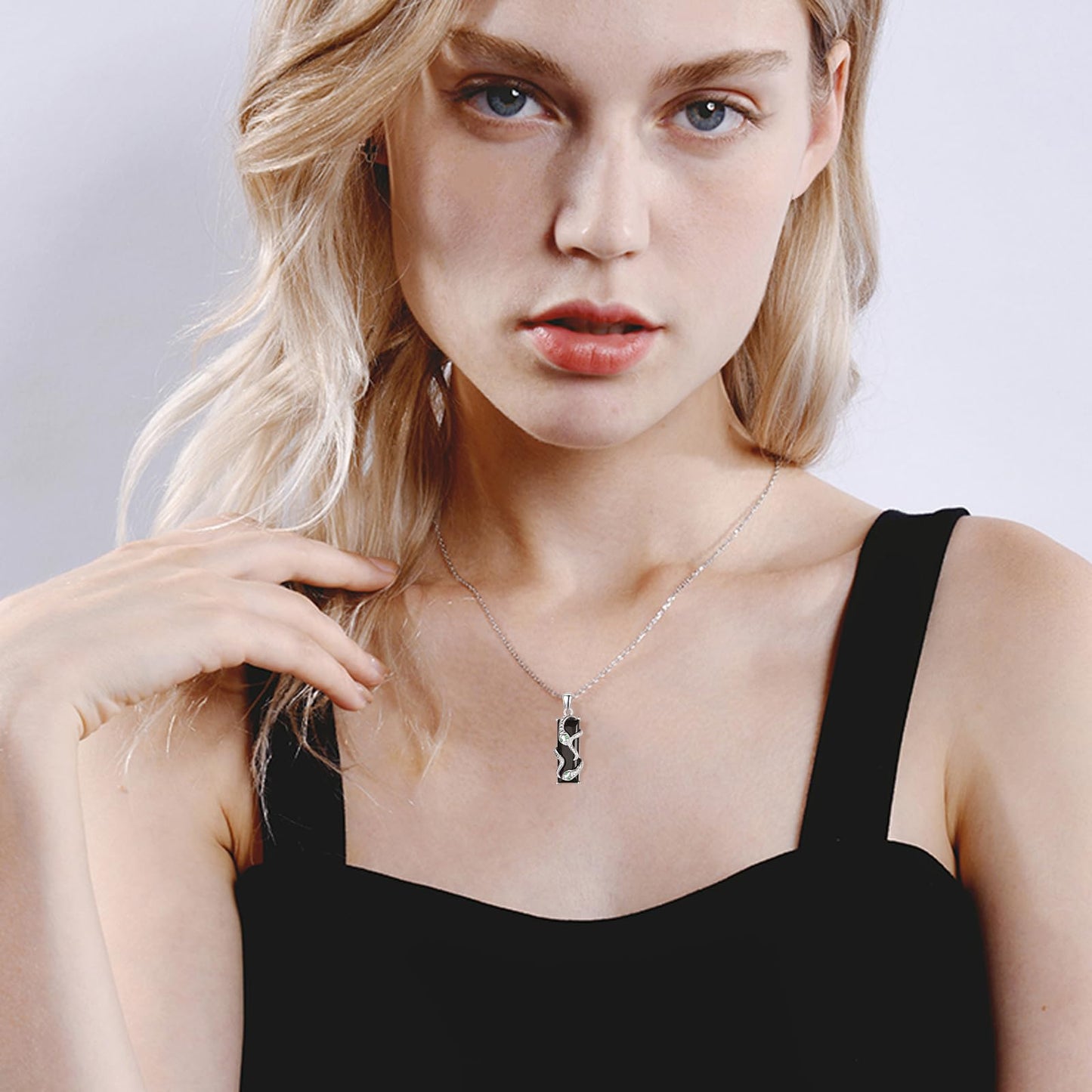 AENEAS Double Snake Necklace for Women 925 Sterling Silver Crystal Snake Pendant Cool Jewellry for Women Men