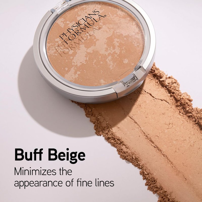 Physicians Formula Mineral Wear Talc-Free Face Powder, Light Coverage Mineral Makeup for Sensitive Skin – Buff Beige