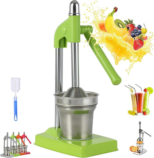 Cast Iron Juicer Hand Press, Cast Iron Juicer, Effective Stainless Steel Manual Juice, Heavy Duty Hand Press Juice Extractor for Fresh Lemonade Orange, Easy to Use, Home and Kitchen Essentials