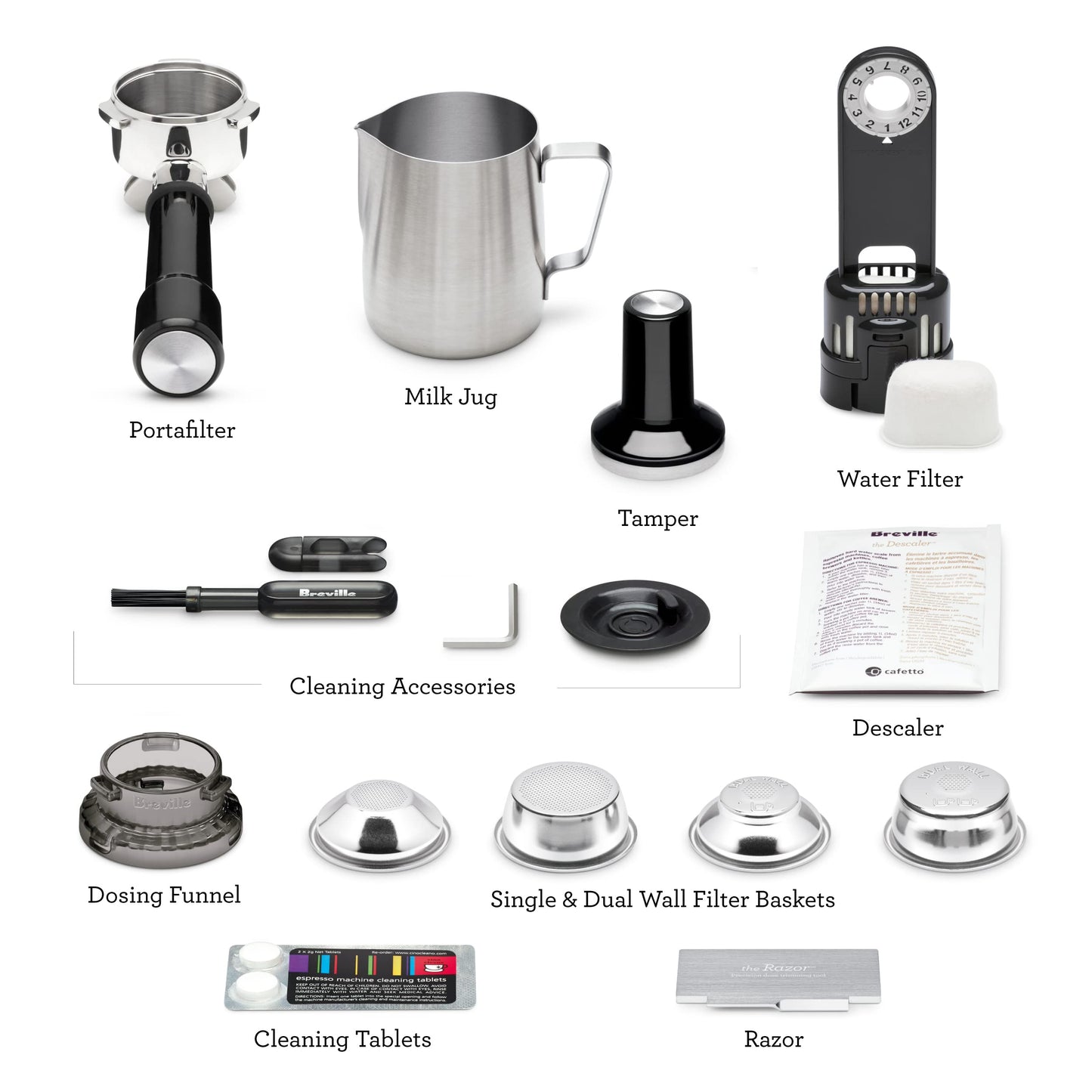 Breville Barista Express Espresso Machine BES870BSXL, Black Sesame