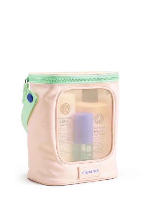 Maria Nila, Head & Hair Heal Beauty Bag, Shampoo/Conditioner/Argan Oil, Soothing Aloe Vera for dry & itchy scalps, 100% Vegan & Sulfate/Paraben free