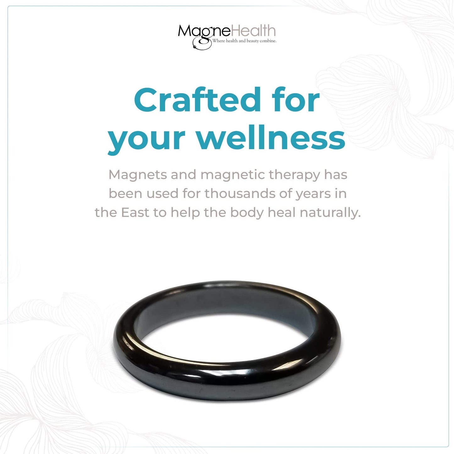 MAGNEHEALTH Holiday Hangover Hematite Ring, Elegant Magnetic Hematite Ring as Jewelry for Men and Women (Size 6)