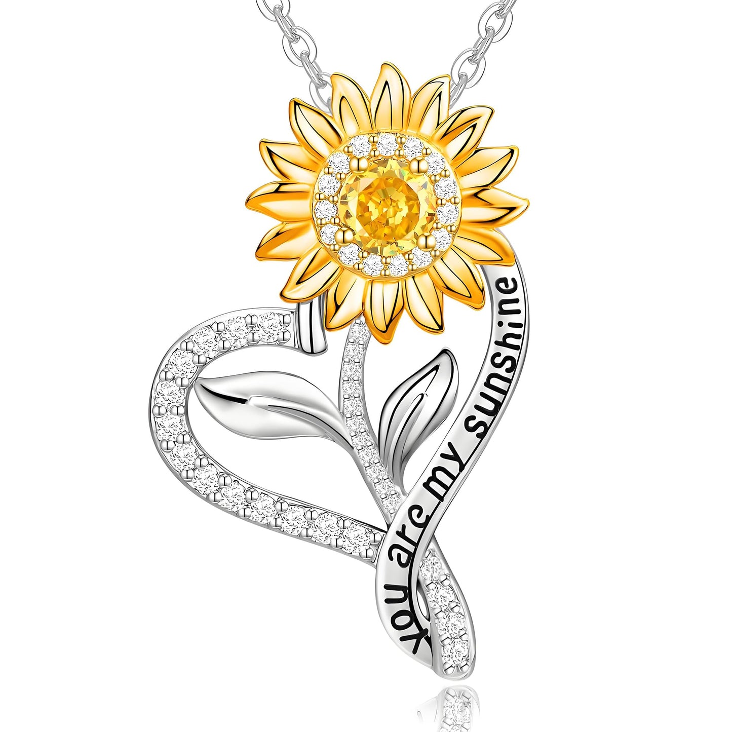 Jnrbecm Anniversary for Gifts Sunflower Necklaces for Women Wife Gifts for Her Sunflower Gifts You Are My Sunshine Necklace for Women Her Christmas Mom Mothers Day Birthday
