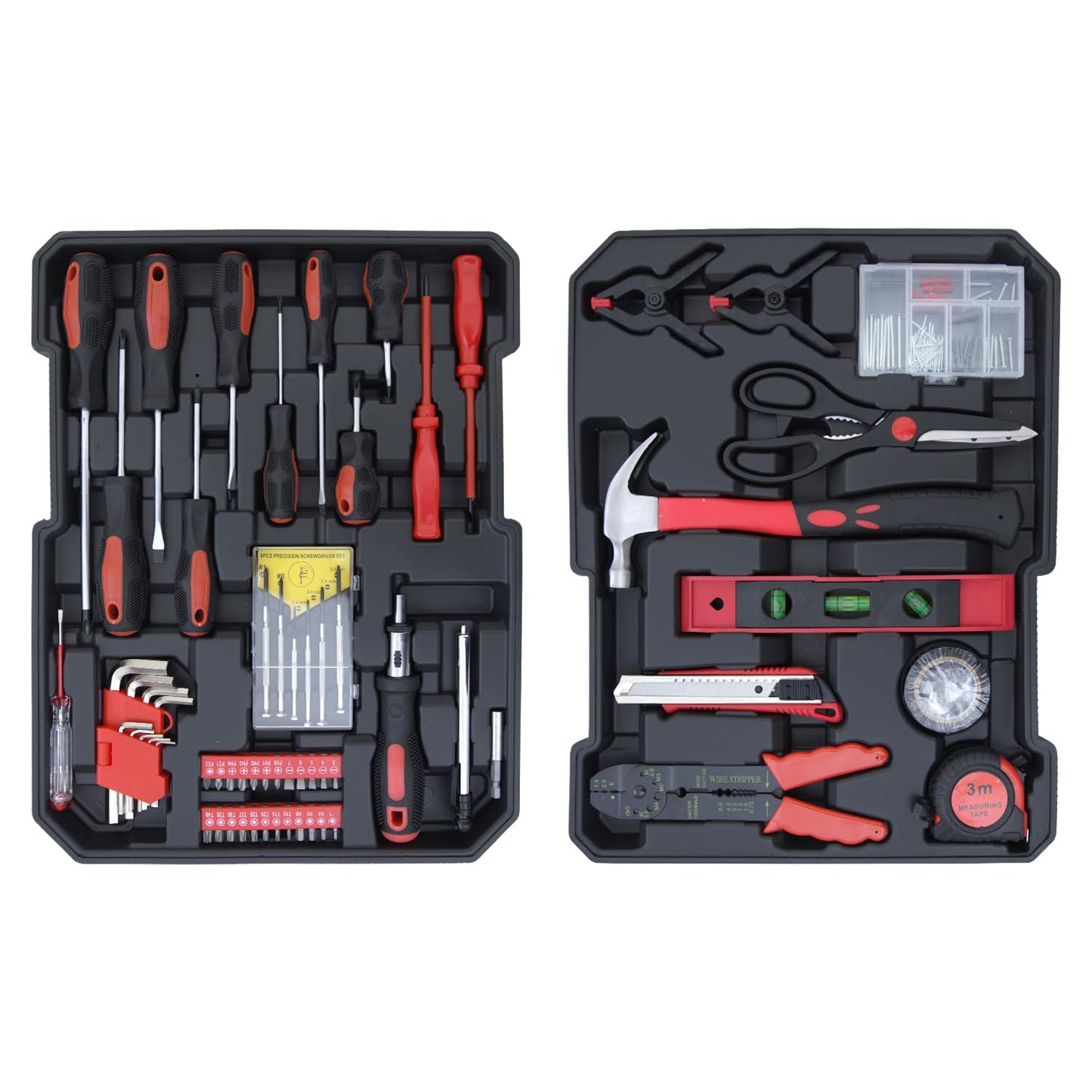 Hantinstom 678PCS Complete Home Tool Set Versatile Rolling Tool Kit for Professional Repair and Maintenance - Heavy and Duty Portable Tool Box with Wheels