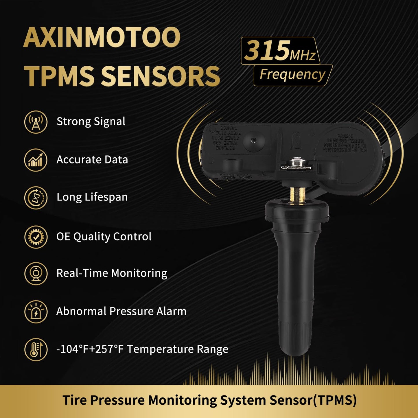 AXINMOTOO TPMS Sensor 4PCS 315MHz Tire Pressure Monitoring Sensor Replacement for Subaru Impreza 2008-2014, Legacy 2008-2015 28103SA001 28103SG000