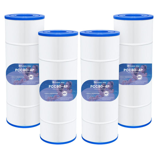 Future Way CCP320 Pool Filter Cartridges Replacement for Pentair Clean & Clear Plus 320, Replace Pleatco PCC80-PAK4, Pentair R173573, 160340, 320 sq.ft, 4 Pack