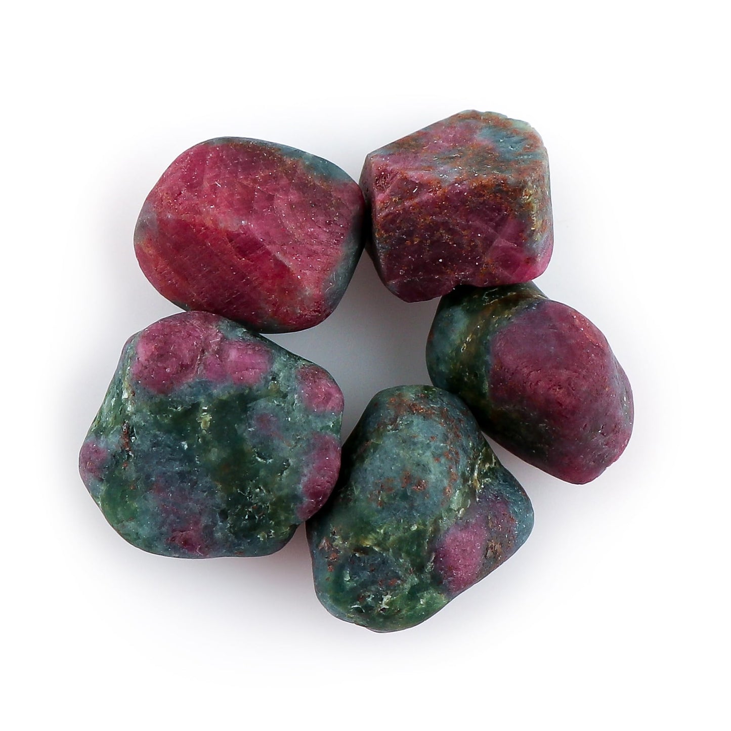 CRYSTALIS 5pcs, 8-10mm Natural Ruby-Kyanite Small Raw Crystals, Loose Gemstone Wholesale Bulk Rough Jewelry Making Supply, Chakra And Healing Stones, Wire Wrapping, DIY, Tumbling, Gem Collection