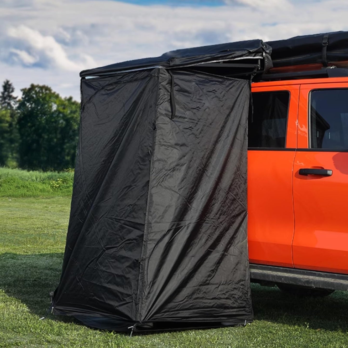 Side shower room, side shower room with roof, 3.3-foot x 3.3-foot privacy shelter toilet, camping portable shower tent, waterproof and moisture proof