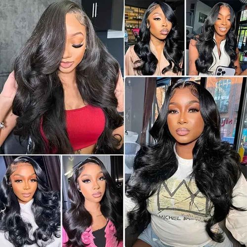virginess 13x4 Body Wave Lace Front Wigs Human Hair Pre Plucked 180% Density HD Transparent Lace Frontal Wigs Human Hair for Women Glueless Wigs Human Hair With Baby Hair 24 Inch