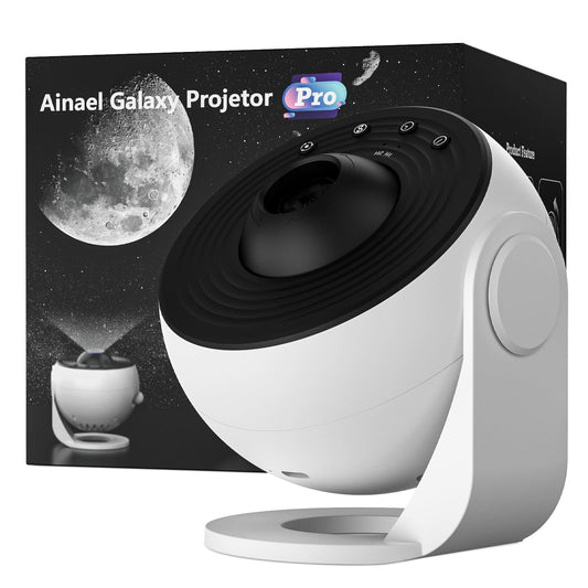 Ainael Galaxy Projector, Star Projectors Home Planetarium Space Ceiling Starry Sky Night Light with 3 HD Glass Slides, Galaxy Projector Pro for Kid Adult Bedroom Birthday Gift