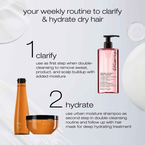 shu uemura art of hair Delicate Comfort Clarifying Shampoo For Dry Scalp & Hair - Cleanses and Softens, With Essential Nutrients and Antioxidants, 13.4 Fl Oz