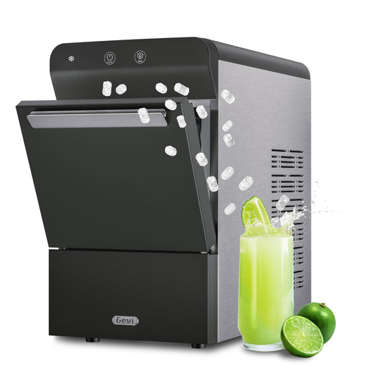 Gevi V2.0 Nugget Ice Maker, 38lbs/24H Countertop Pellet Ice Machine with Self-Cleaning, Energy-Efficient, Chewable Pebble Ice Maker for Home Kitchen, Office, Great Gift