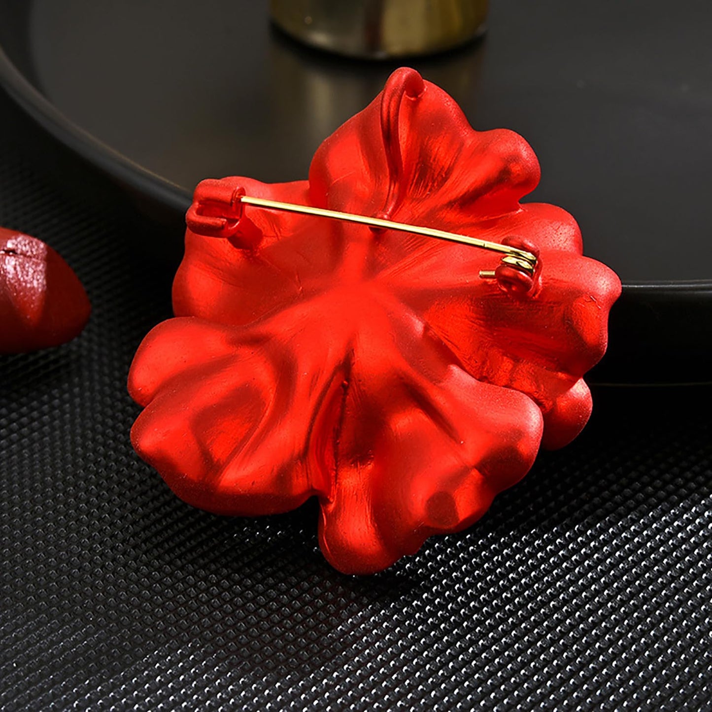 AILONMEI Pearl Brooches and Pins Designer Jewelry For Women Fashion Floral Series(Red Peony)