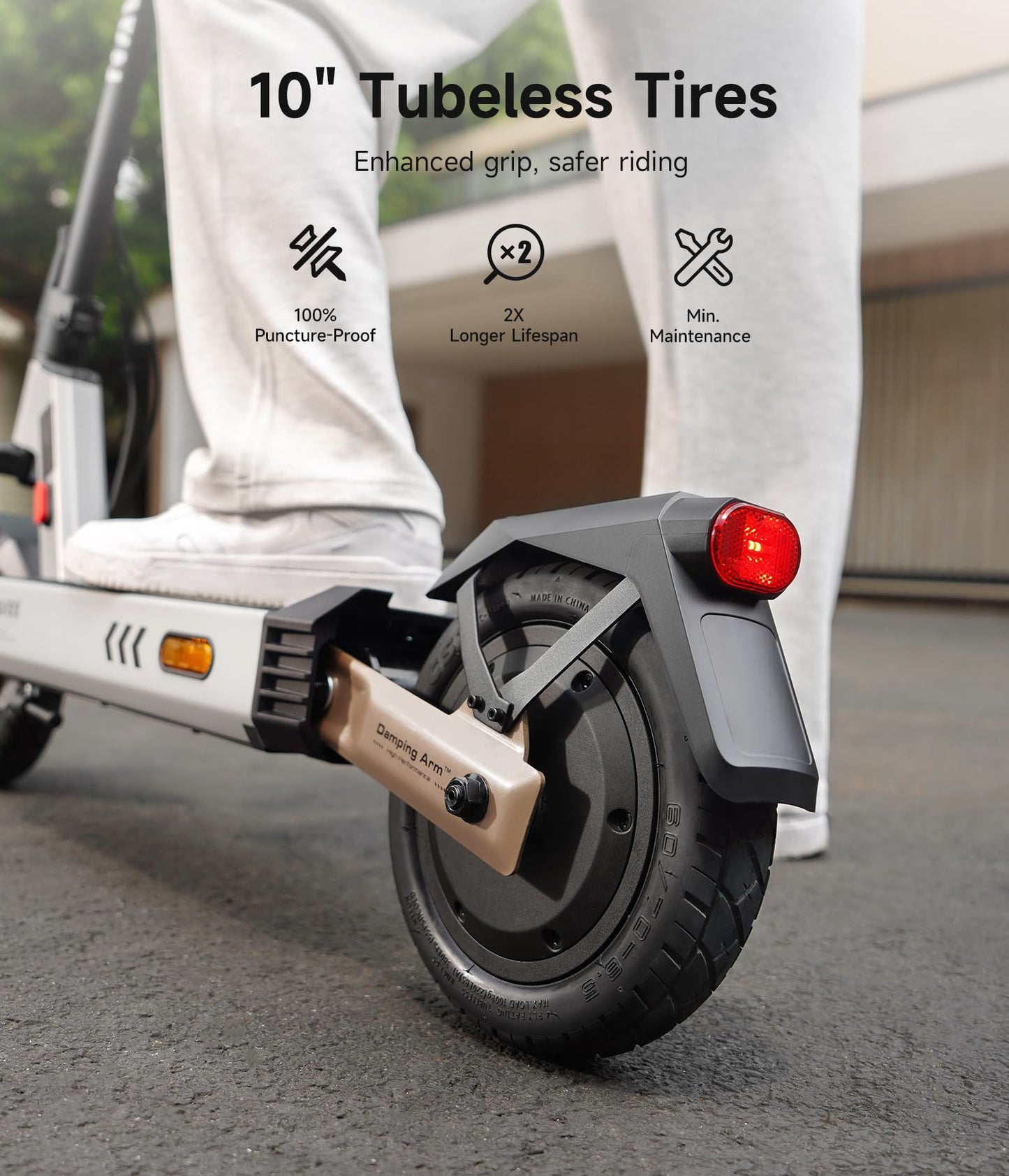 NAVEE G5 Pro Electric Scooter for Adults, Folding E Scooter with 800W Motor 20 mph Top Speed, Max 34 Miles Long Range, 10'' Solid Tires Commuting Scooters with Dual Brakes Suspension System, APP