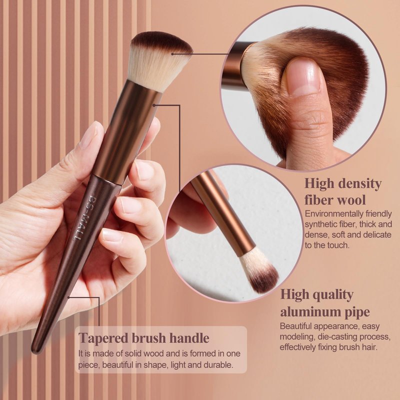BS-MALL Makeup Brush Set, 18 PCS Professional Makeup Brushes with Case, Premium Synthetic Foundation Powder Concealer Blush Eyeshadow Brushes, Complete Face & Eye Makeup Kit for Beginners & Pros