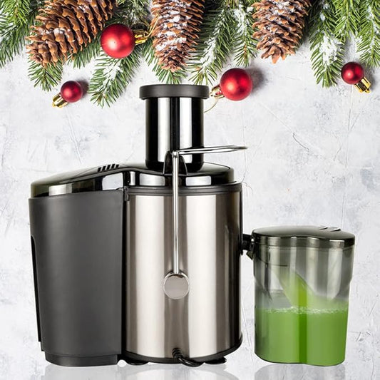 800W Electric Juicer Centrifugal Juicer Machine Fruit Vegetable Juicer 800ml Large Capacity Stainless Steel Blade Easy Clean Black for Home Kitchen