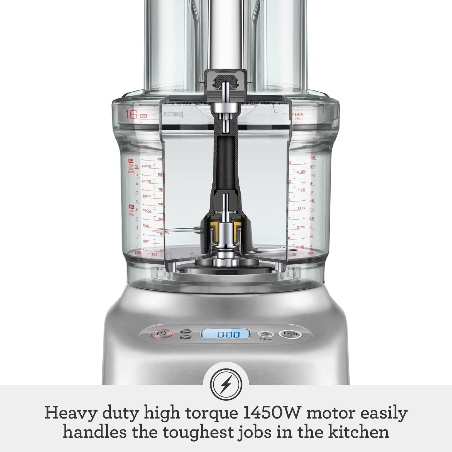 Breville BFP810 Sous Chef 16 Cup Food Processor, Large, Brushed Stainless Steel