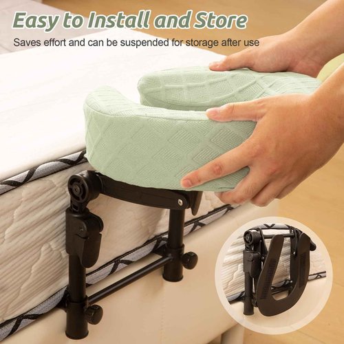 Cxgros Massage Headrest for Bed, Adjustable Massage Face Cradle at Home, Portable Massage Table Kit for Sleeping Mattress, Face Down Pillow After Eye Surgery
