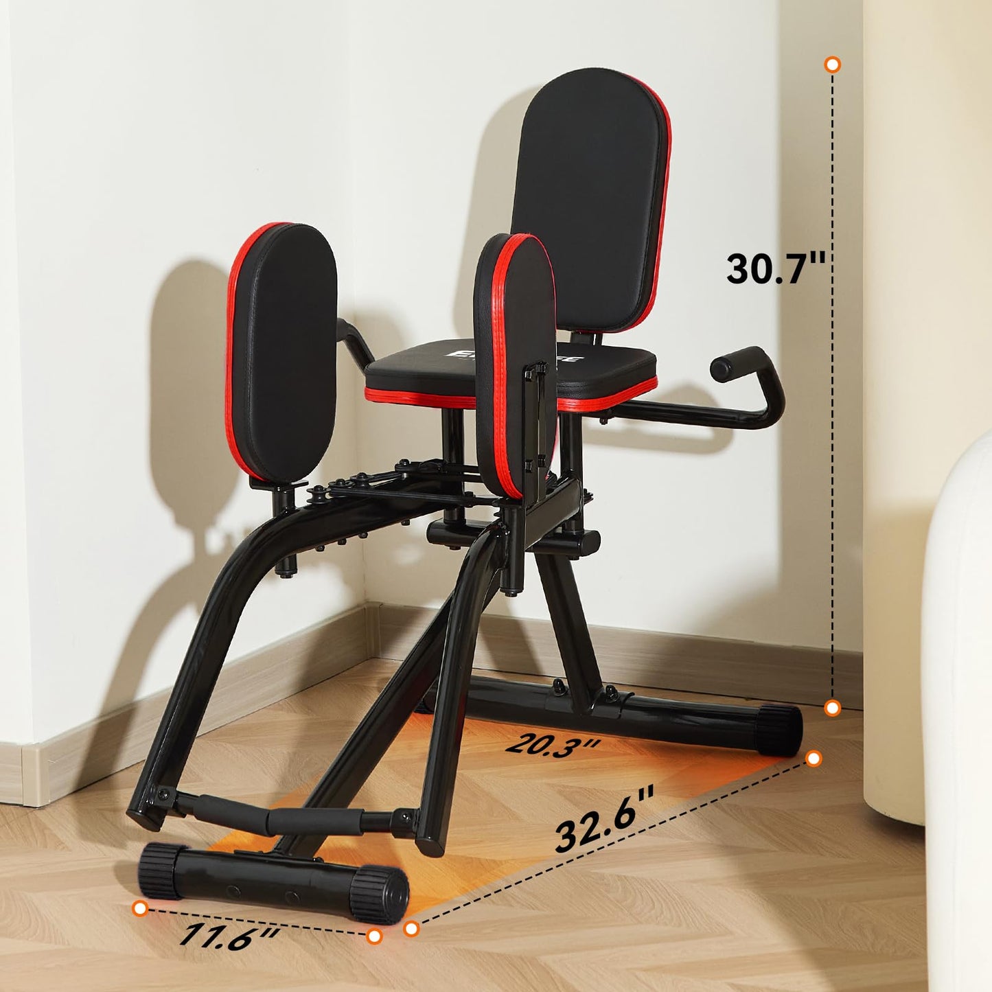 ERGOLIFE Hip Abductor Machine for Home Gym, Adjustable 6 Levels Resistance Inner Thigh Exercise Equipment, Glute Training Machine for Women/Sedentary/Postpartum Recovery