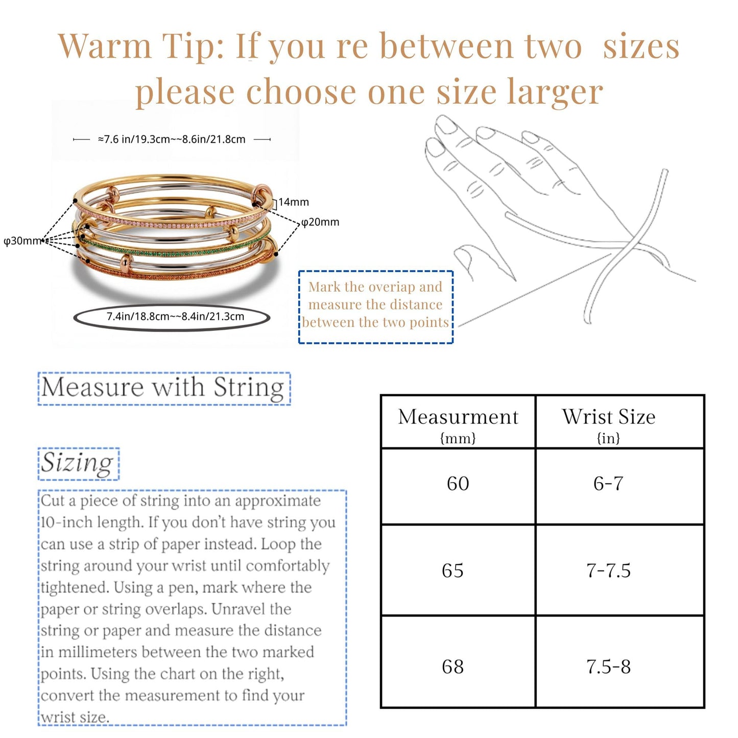 MIUSISHIYU 5-pack Gold Bracelets for Women Stacking Bangle - 18K Mixed Metal Tri-Color Rolling Interlocking Bands, Cubic Zirconia Fidget Anxiety Jewelry,Perfect Gifts for Mom Wife Grandma
