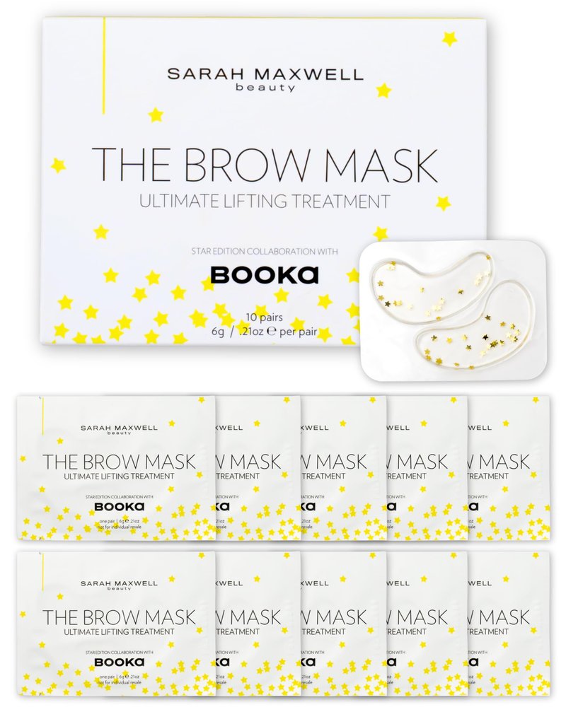 Sarah Maxwell Beauty Brow Mask: Ultimate Nourishing & Hydrating Treatment – Natural Brow Revitalizer for Full & Vibrant Appearance - 10 Pack