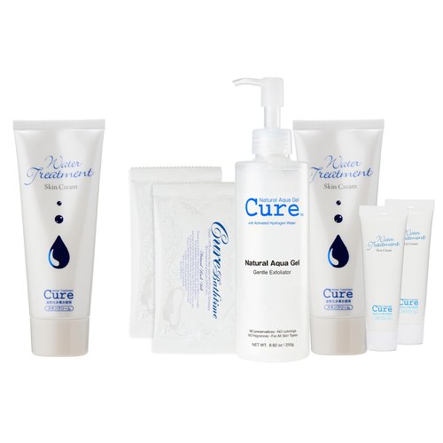 NATURAL AQUA GEL CURE Water Treatment Oil-Free Moisturizer + The Beauty 3-Step Skincare Kit