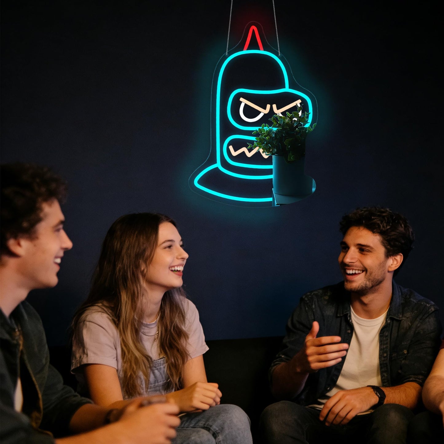 Bkuupau Neon Sign, Neon Signs for Wall Decor - Dimmable LED Light Signs Home Decor for Bedroom, Man Cave, Gaming Room, Party, Club, Bar Decoration - Christmas Halloween Easter Gift