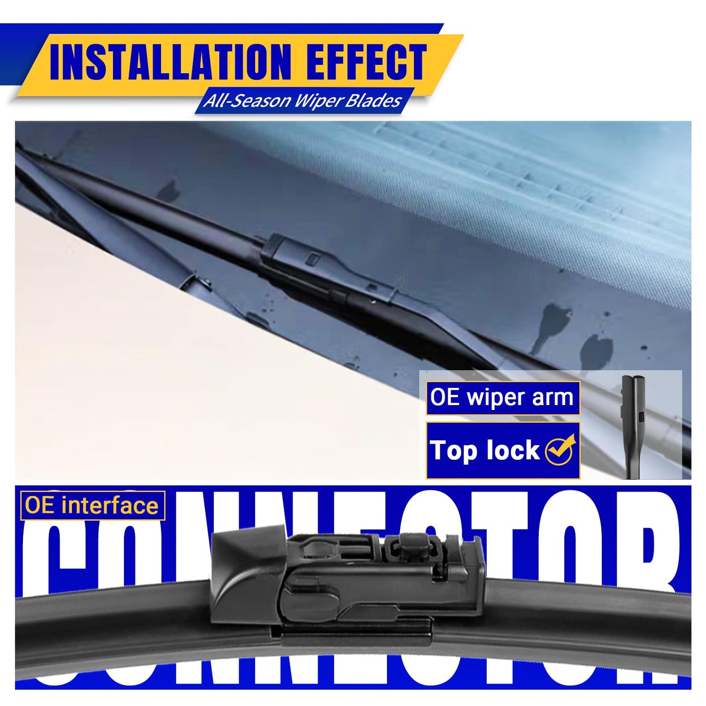 3 wipers Replacement for 2016-2021 2022 2023 Toyota CHR, Windshield Wiper Blades Original Equipment Replacement - 26"/16"/14" (Set of 3)