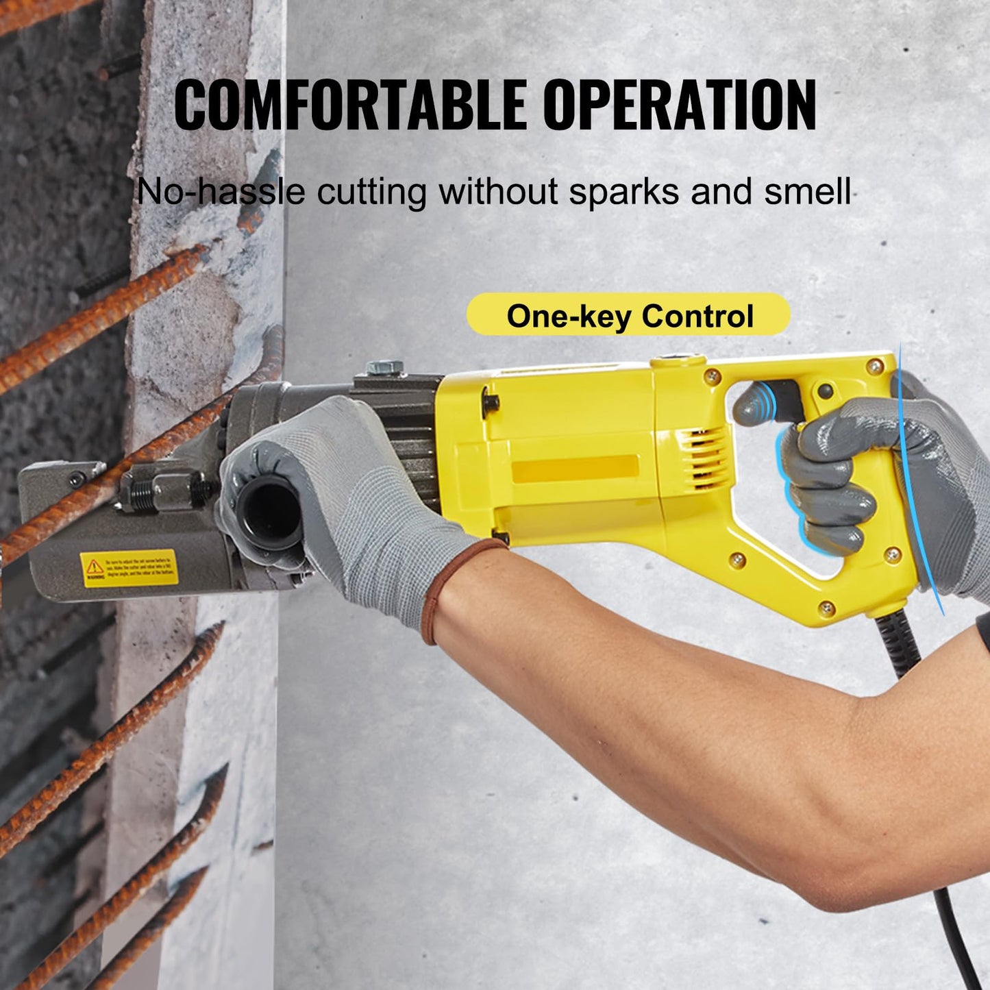 Happybuy Electric Hydraulic Rebar Cutter,900W Portable Electric Rebar Cutter,Cutting up to 5/8 Inch #5 4-16mm Rebar within 3 Seconds,110V,with Easy to Carry Stainless Box(900W RC-16)