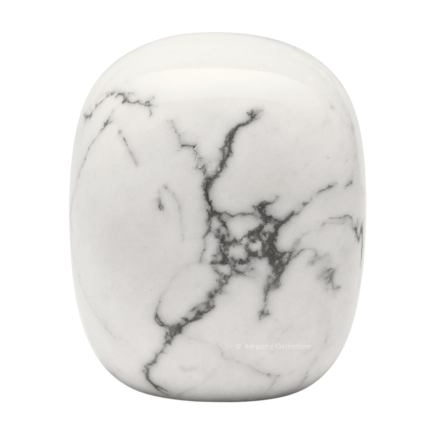 Amazing Gemstone Howlite Crystal Tumbled Stones Polished Rocks - Natural Gem Stones for Healing - DIY Crystals for Protection (1 Piece)