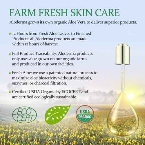 Aloderma Signature Aloe Soothing & Repairing Set - 5 Pieces - Gel, Cleanser, Toner, Serum, Cream