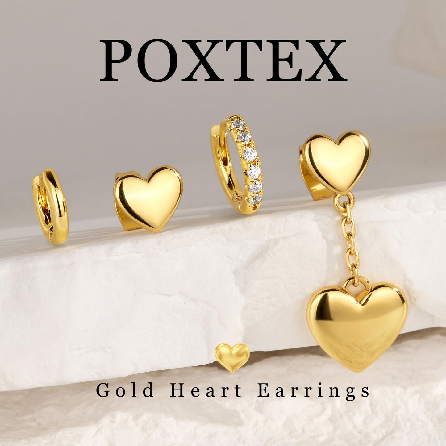 Best Valentine Gifts Heart Earring Sets for Women, Gold Heart Dangle Stud Hoop Earring Set for Multiple Piercing, Valentines Day Earrings, Valentine Jewelry Gifts for Wife Mom Girlfriend Friend