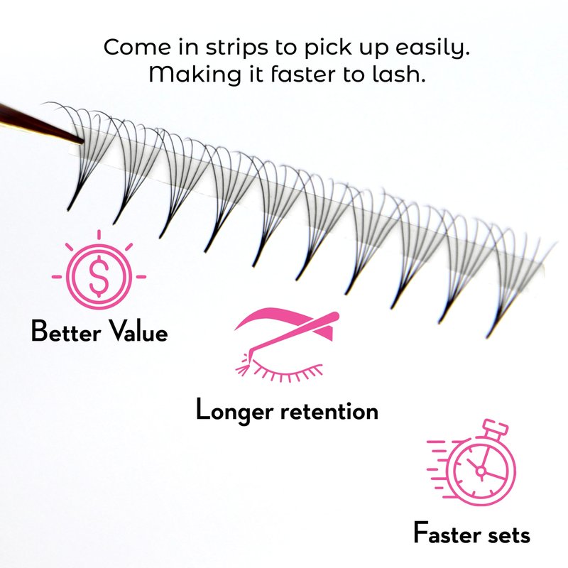 One V Salon Pro 6D Ultra-Speed Promade Fans, 1000 Premade Volume Lash Fans | D Curl | 0.07 | 8–14 mm Mixed Lengths | Thin Base, Quick Application Eyelash Extensions (Ultra 6D-0.07-D Curl)