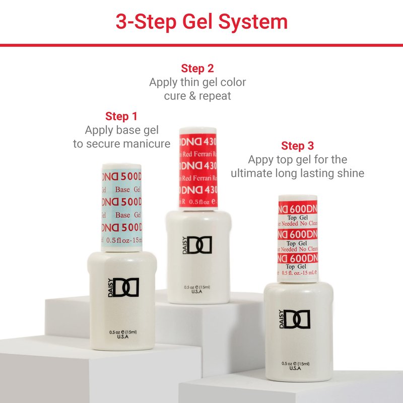 DND Gel Polish Set, Black Collection, UV/LED Gel Polish and Air Dry Nail Lacquer, Matching Chip-Free Polish Duo, 526 Sea By Night, 0.5 Fl Oz