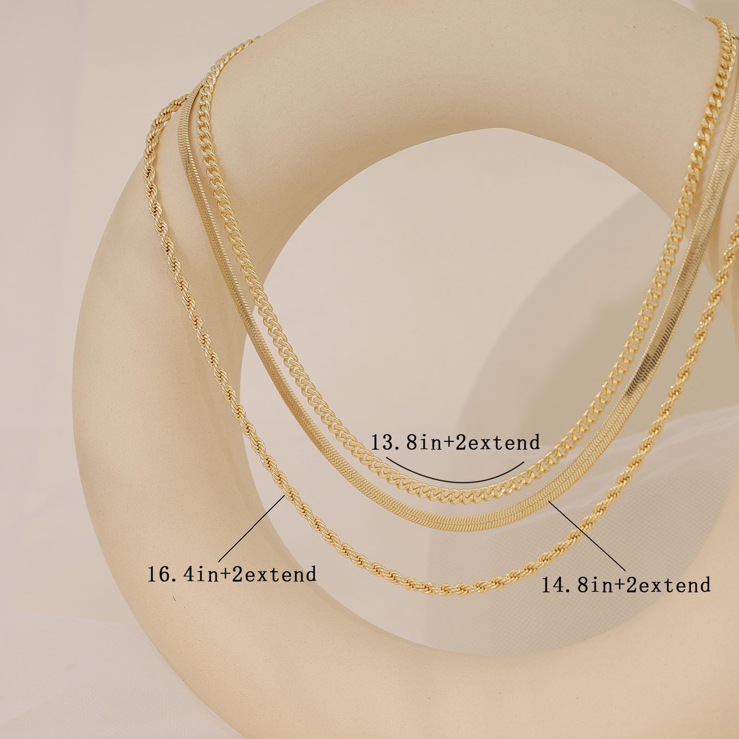 XIXINI Layered Necklaces for Women, Dainty Gold Necklace Stack 14k Gold Plated Layering Cuban Beads Chain Necklaces for Women Trendy Simple Layered Disc Pendant Necklace Set Fashion Gold Jewelry Sets