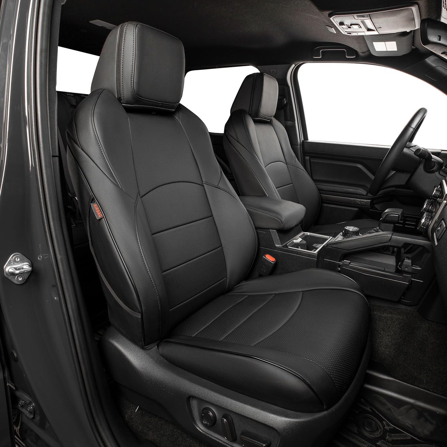 EKR 4runner Seat Covers Full Set 7 Seats 2025 2026,Car Seat Cover for Toyota 4 Runner,Custom Car Seat Protector Waterproof,Leather Car Seat Cushion,Black Car Seat Cover,Leather(Black)