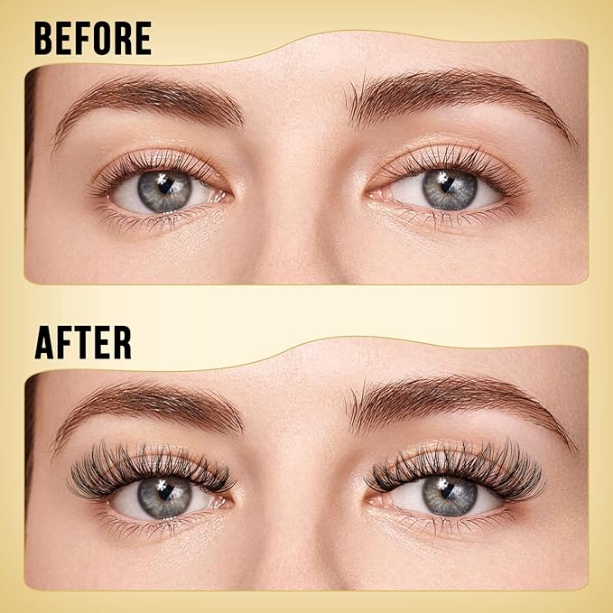 QUEWEL Lash Clusters 320Pcs Cluster Lashes 40D D Curl Lash Cluster Eyelash Extensions Mix9-16mm Individual Eyelashes Clusters Wispy Lash Clusters Thin Band Soft to Use at Home(40D D Mix9-16)