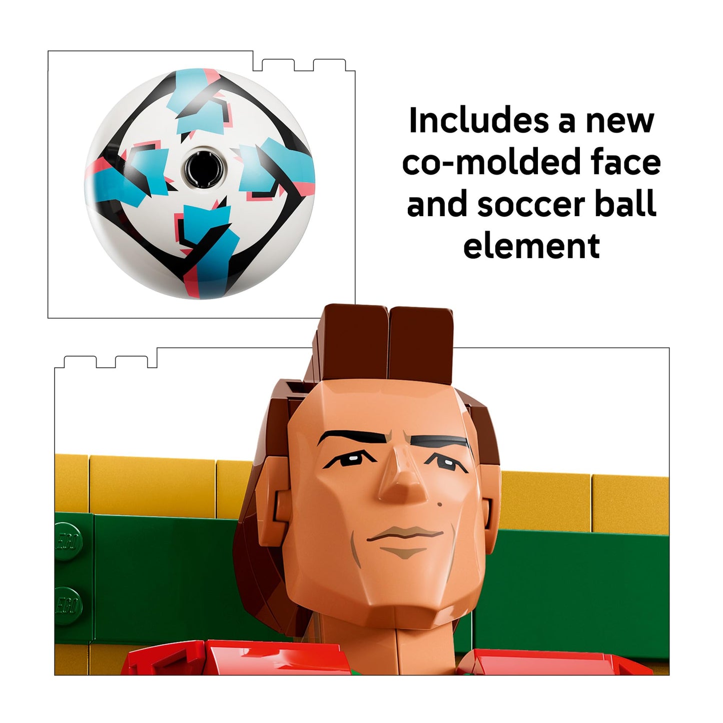 LEGO Editions Cristiano Ronaldo – Soccer Legend - Building Set for Boys & Girls, Ages 12+ - Collectible Soccer Gift with Plaque - Kids Bedroom or Shelf Decor - 43016