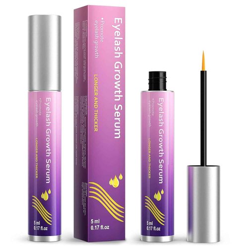 Eyelash Growth Serum, Premium Lash Serum Promotes Longer, Thicker（Gold）