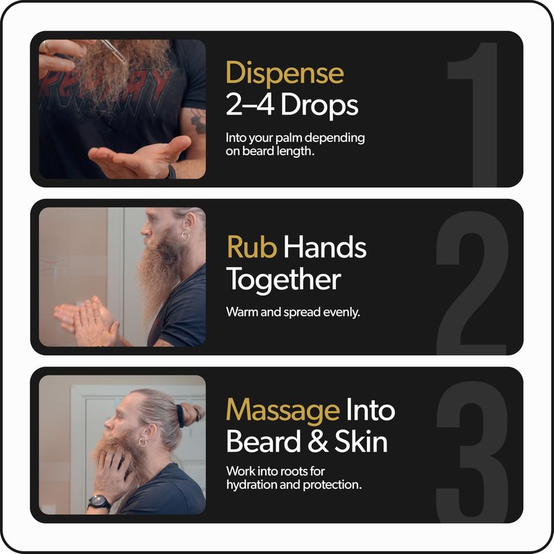 The Beard Struggle Tonic + Elixir Beard Oil Bundle - Gold Collection - Grooming Beard Oil - Softens, Moisturizers, and Strengthens Beard Growth - Pack of 2, Valhalla's Gates