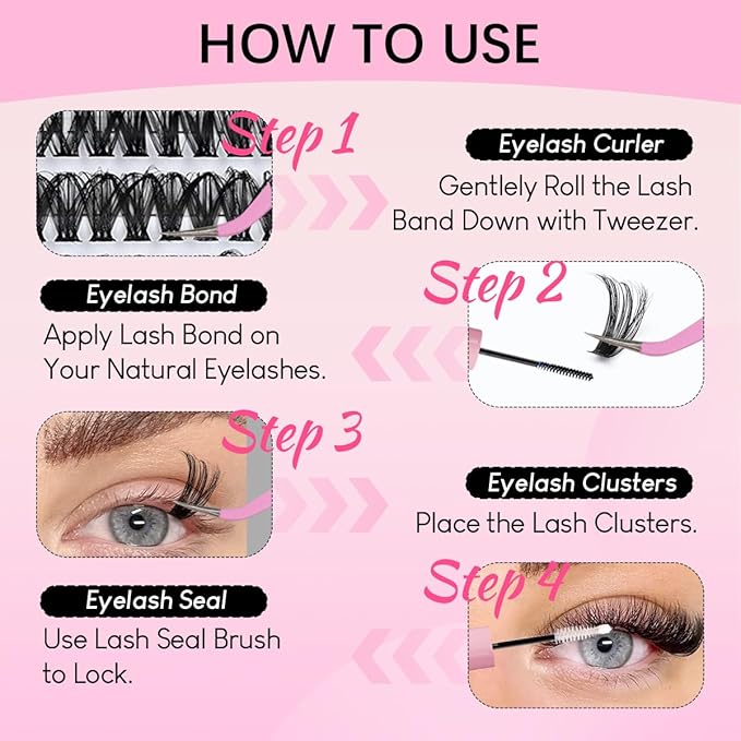 Azenlo Azenlo Natural Lash Clusters Kit Wispy Eyelash Clusters 120 pcs Cluster Eyelash Extensions C Curl Individual Lashes 10-16 mm Mix Length Natural Look (40D KIT 120 Pcs)